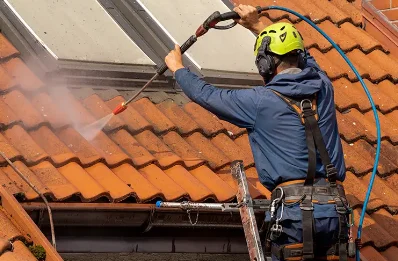 Démoussage et hydrofuge de toiture à Barville